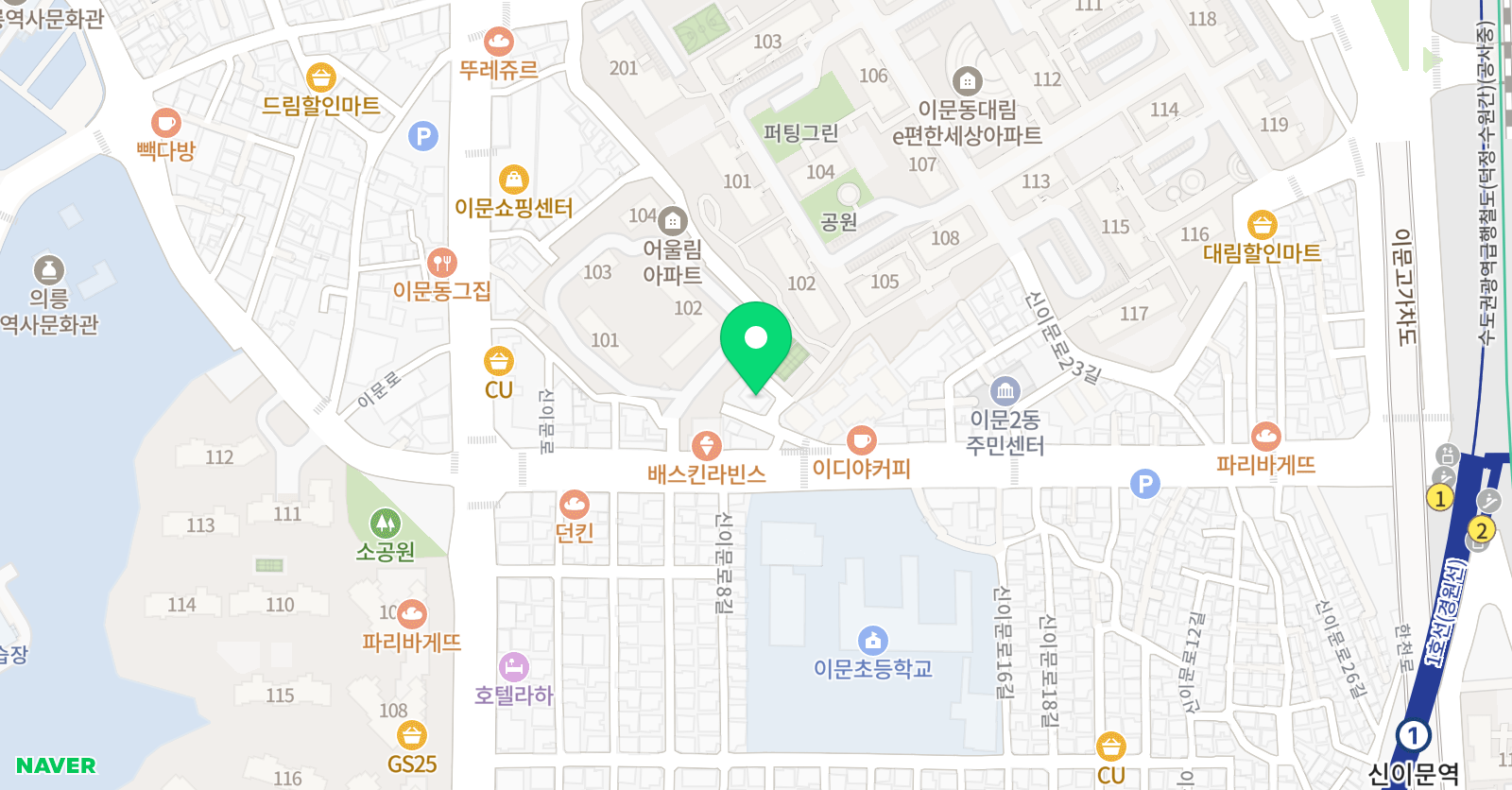 주니어 영어학원 위치