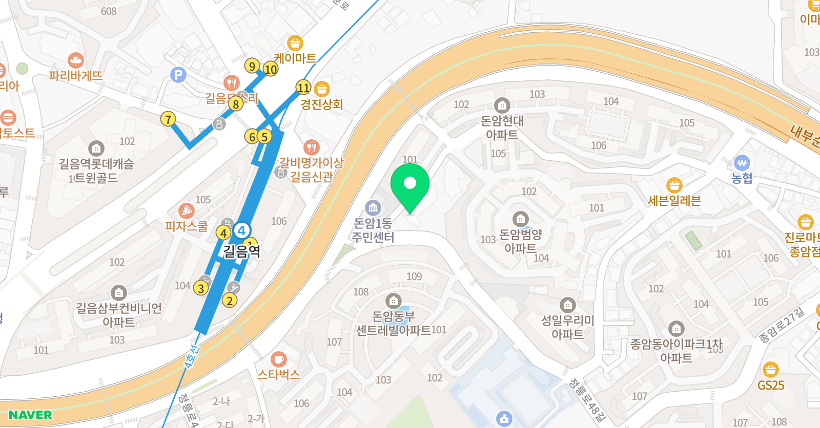 강북세일 학원 위치