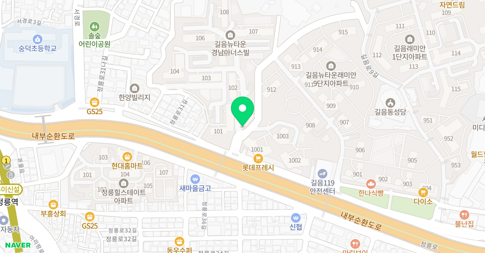 블루밍뮤즈 정릉동 길음뉴타운점 위치