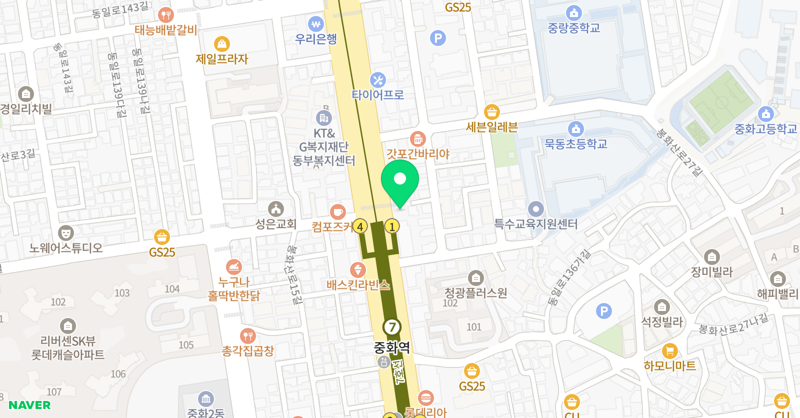 해동 검도 중랑천무관 위치