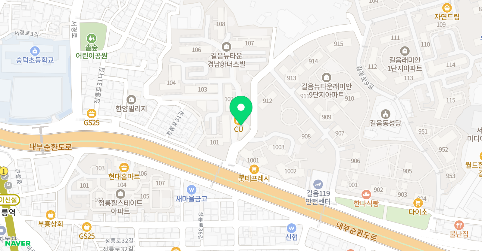 정릉 경희대 태권도 위치