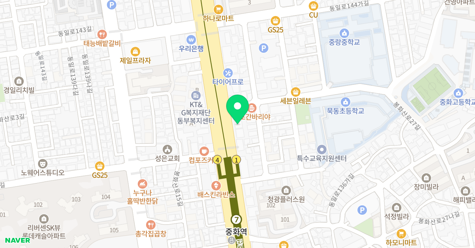 TMA 실용음악학원 중랑캠퍼스 위치