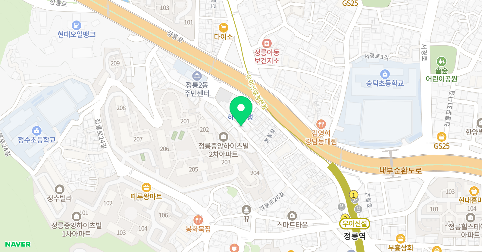 로제타스톤 영어교실 정릉점 위치
