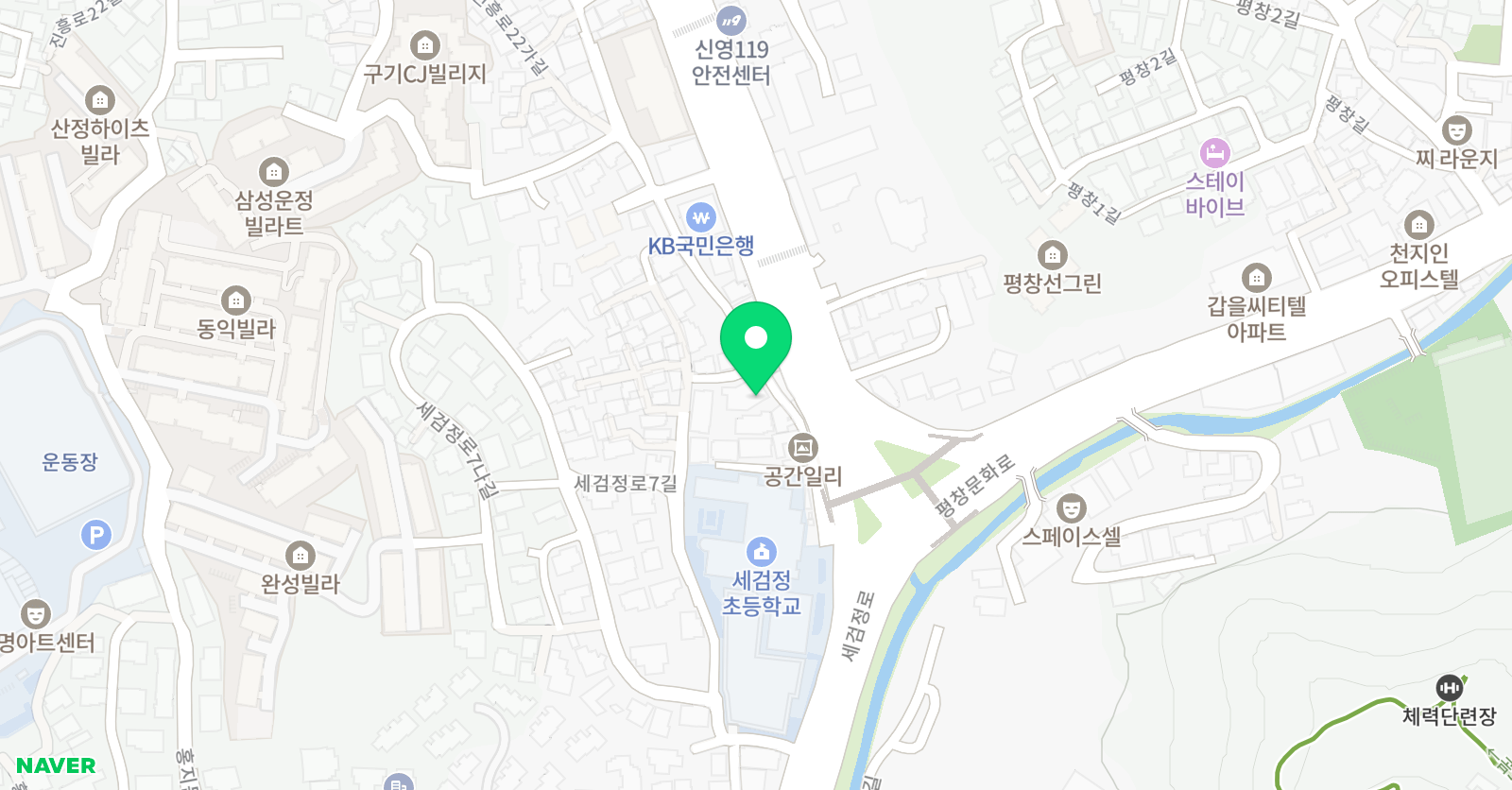 꿈꾸는 작업실 미술전문학원 위치