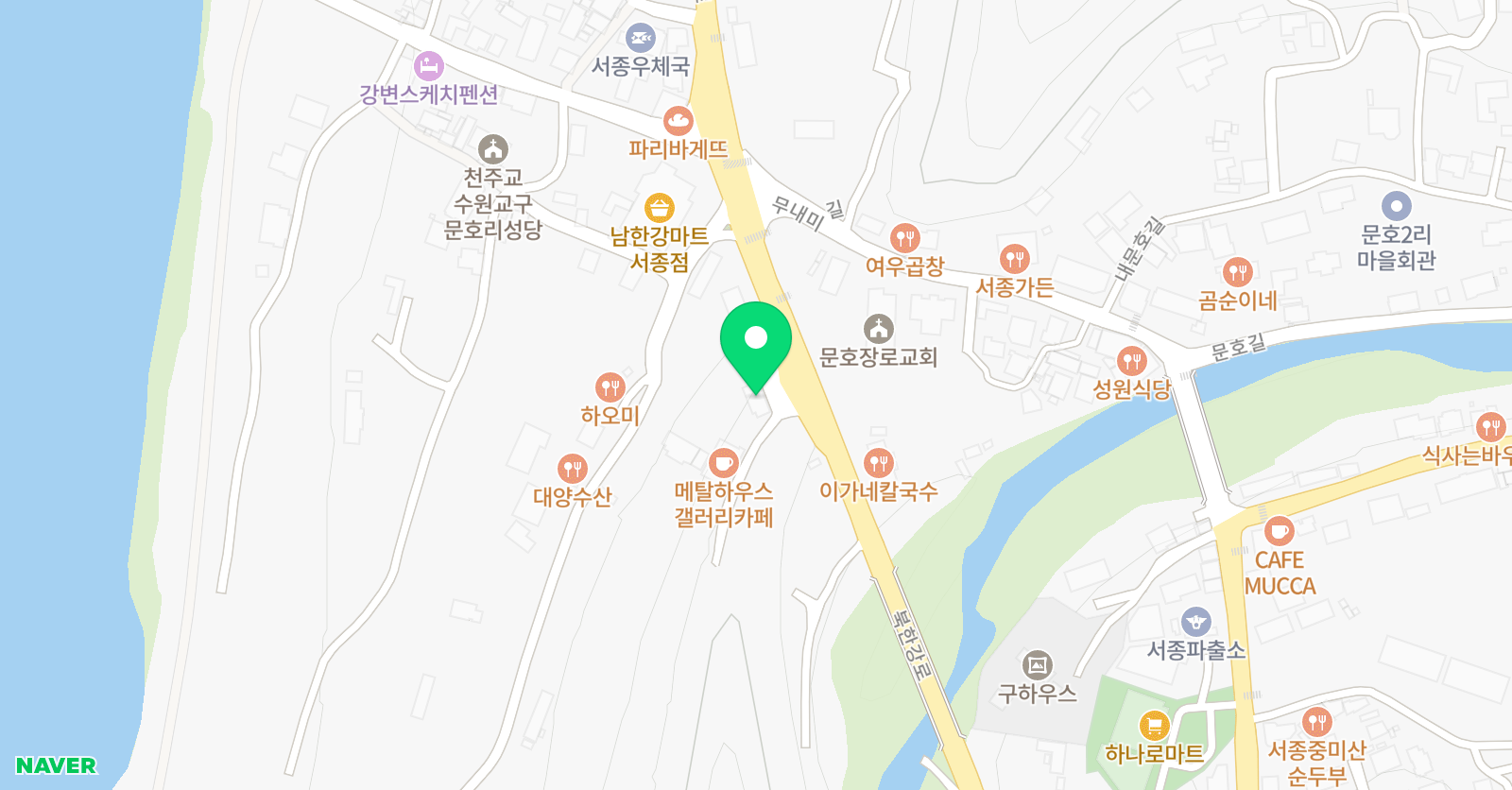 서종산호 태권도 위치