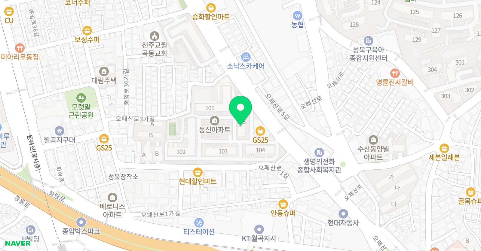 아소비 서울 월곡동신점 위치