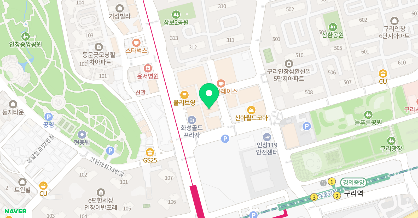 쎈 수학 인창학원 위치