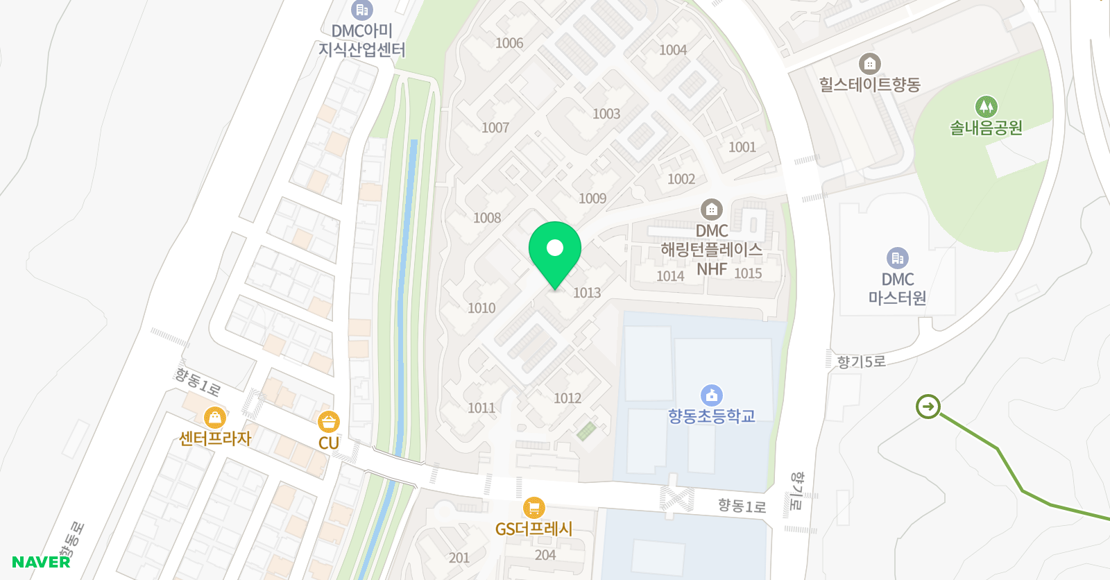 아소비 고양향동해링턴플레이스점 위치