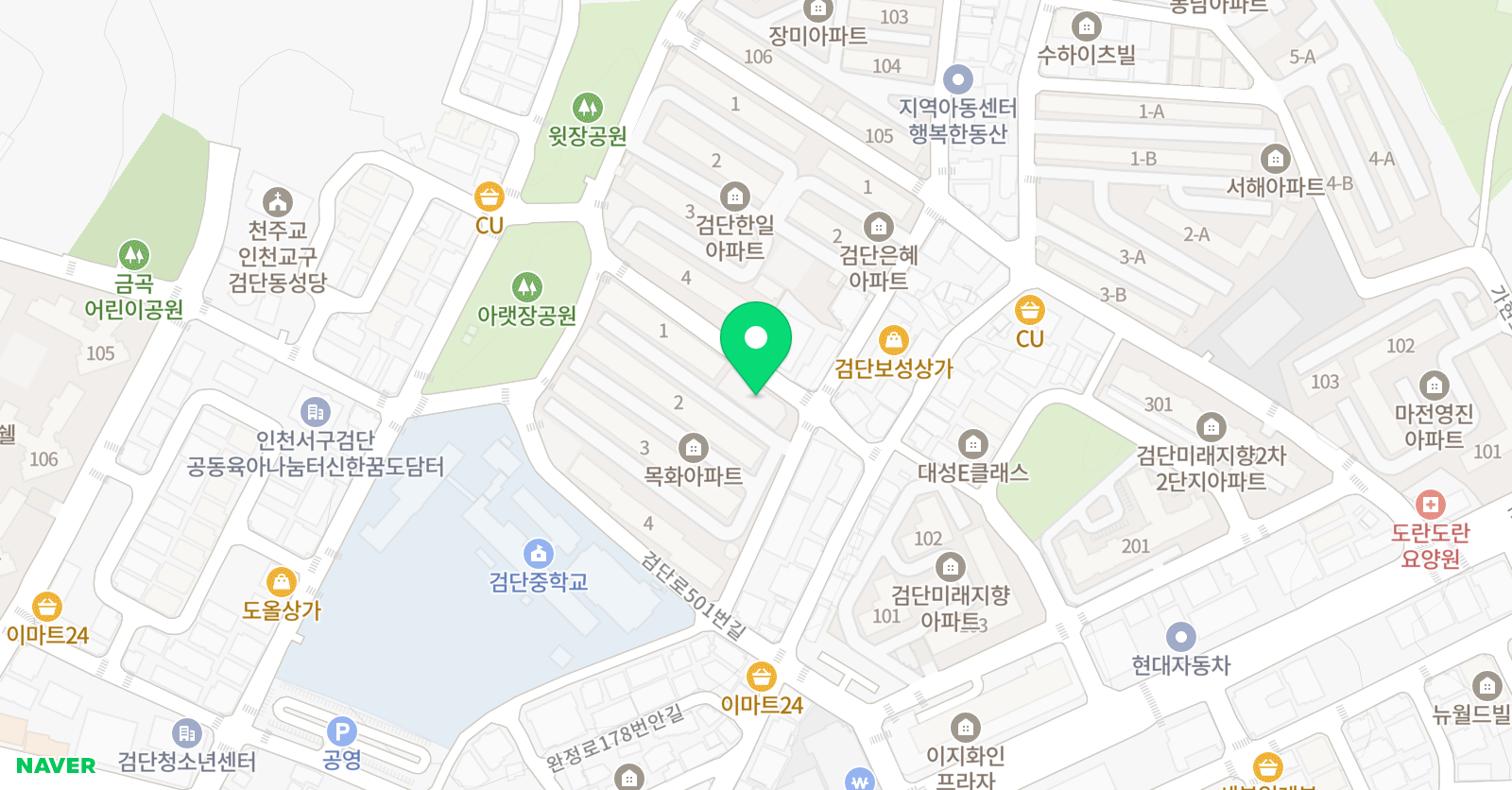 검단비전 태권도장 검단 위치