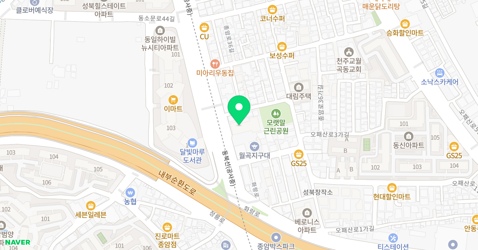 자라다남아 미술학원 성북길음원 위치