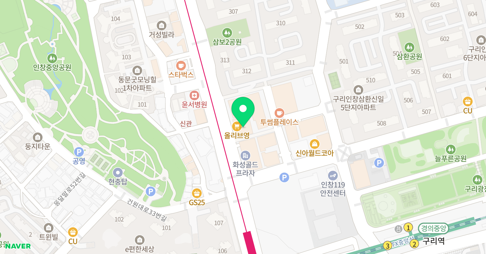 아임뉴 댄스 구리점 위치