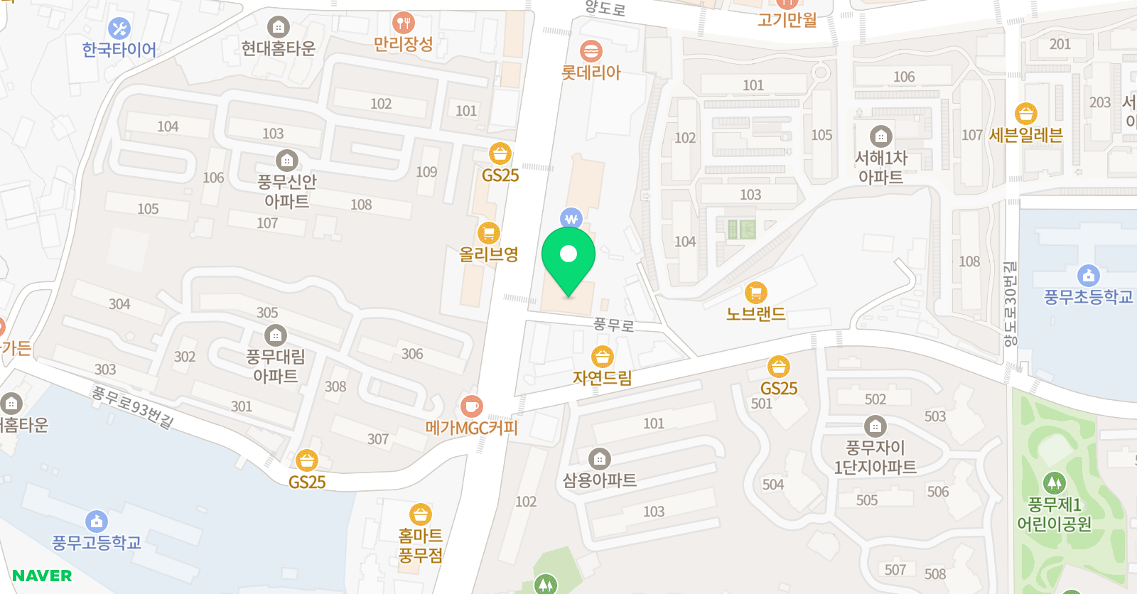 훈훈한 학원 위치