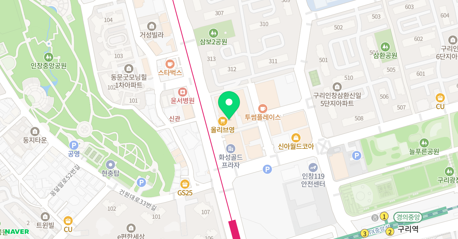 한우리 독서토론논술 구리지부 위치