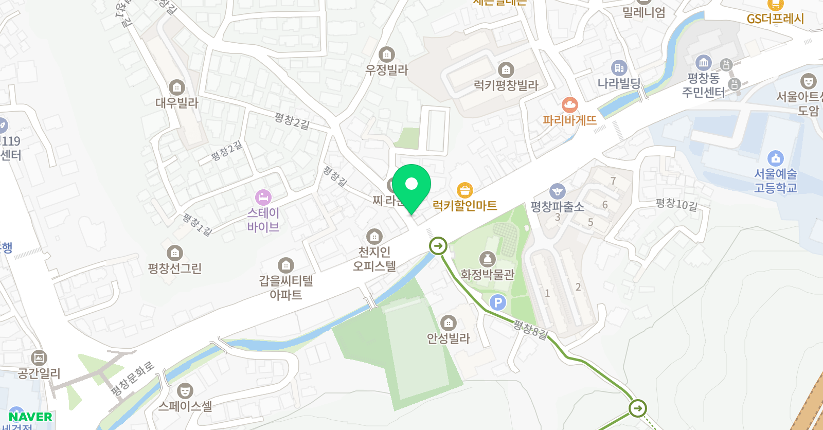 달달한 영어 위치