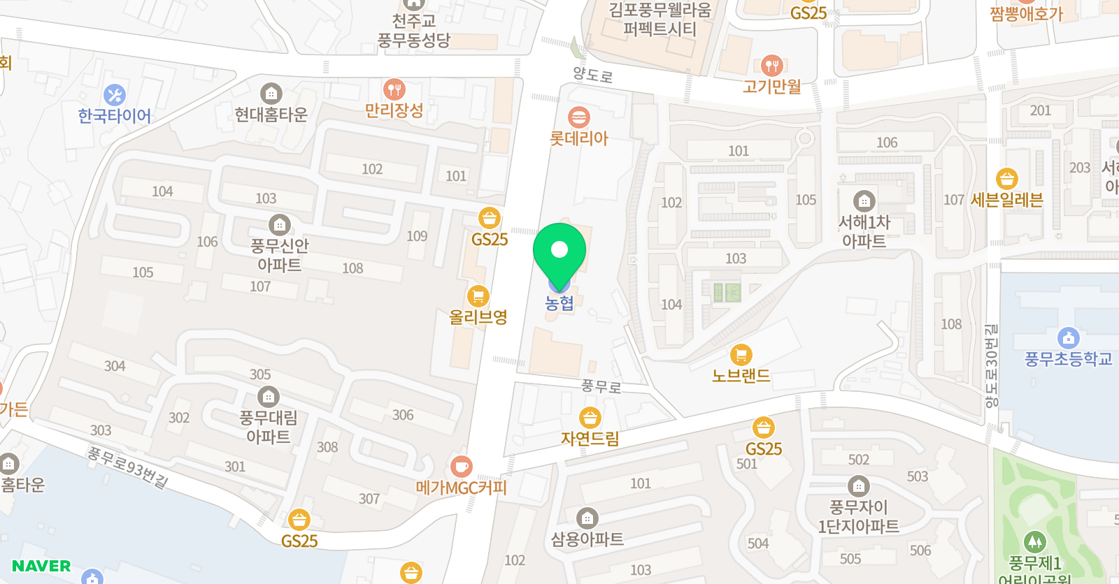김샘 수학전문학원 위치