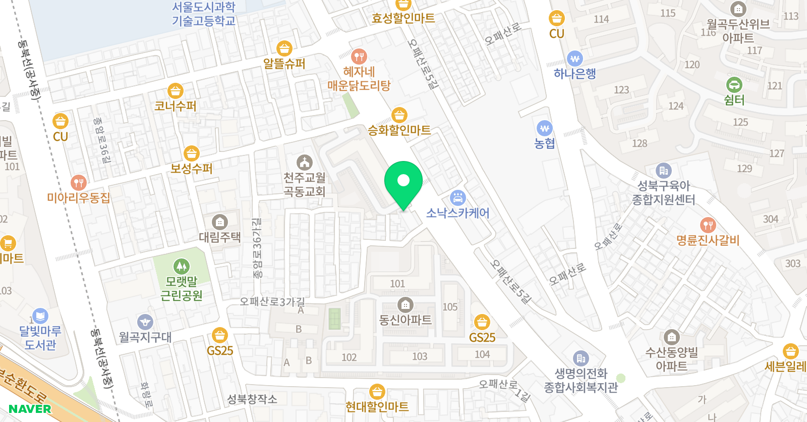 쎈탑 수학전문학원 위치
