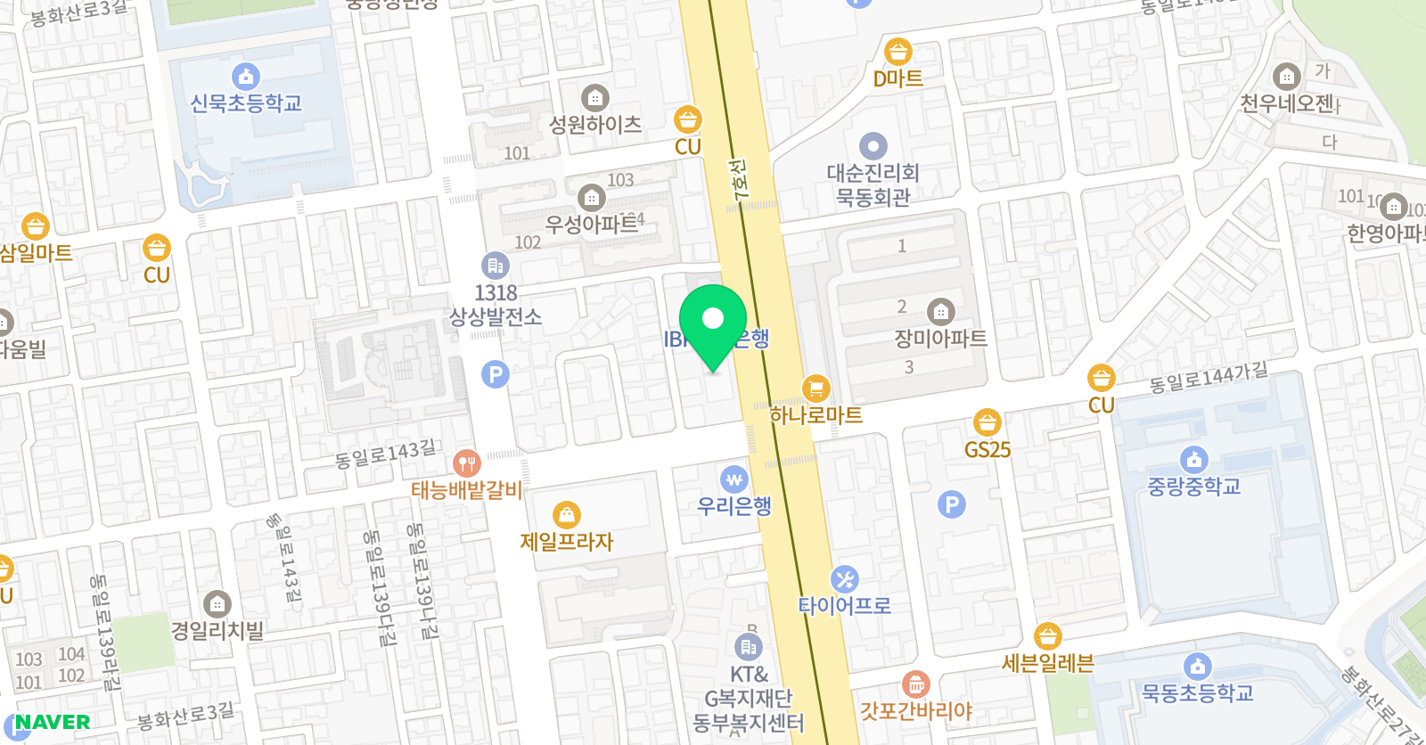 정현아카데미 학원 위치