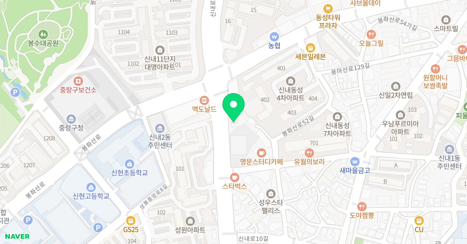 스카이디자인 미술학원 위치