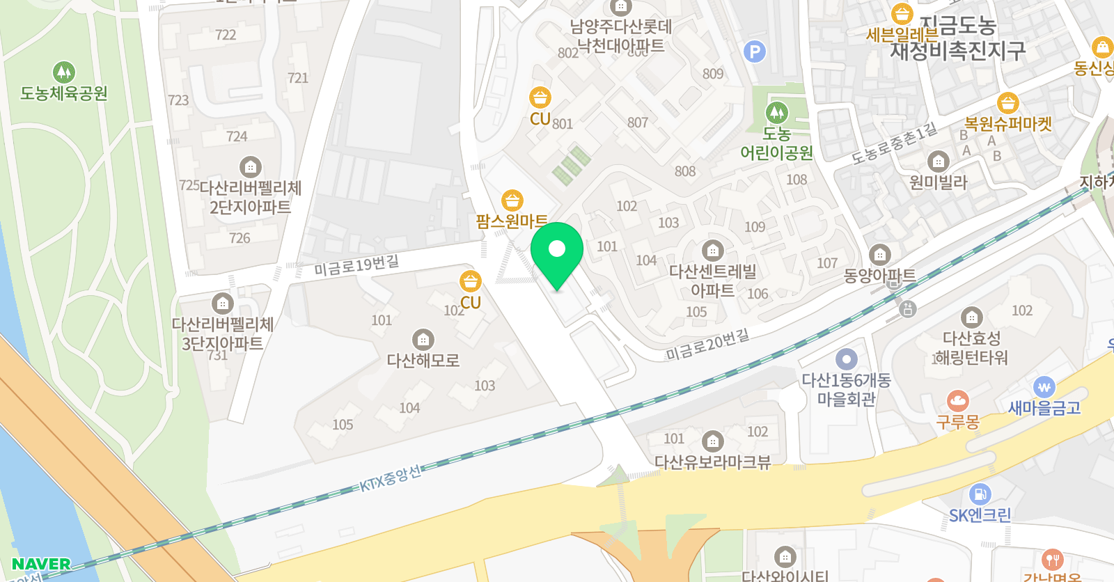 용인대명인 태권도 위치