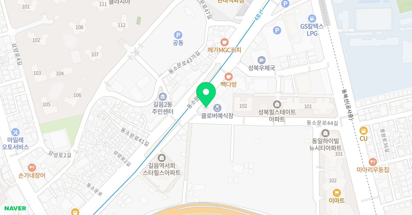 CMP 실용음악학원 길음미아점 위치