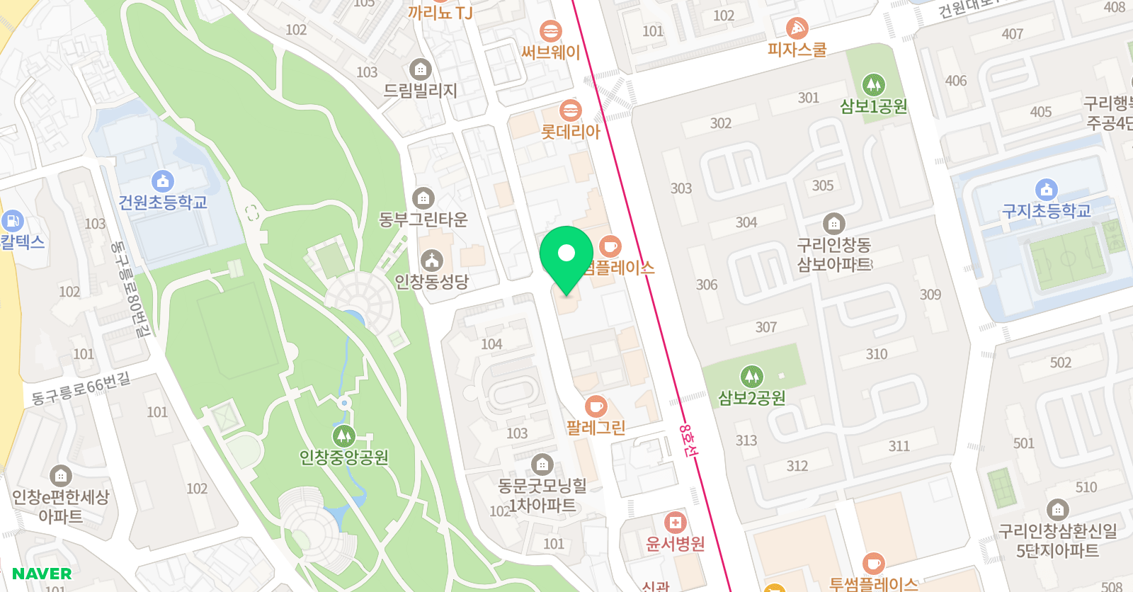 룩스뮤직4호점드럼학원 위치