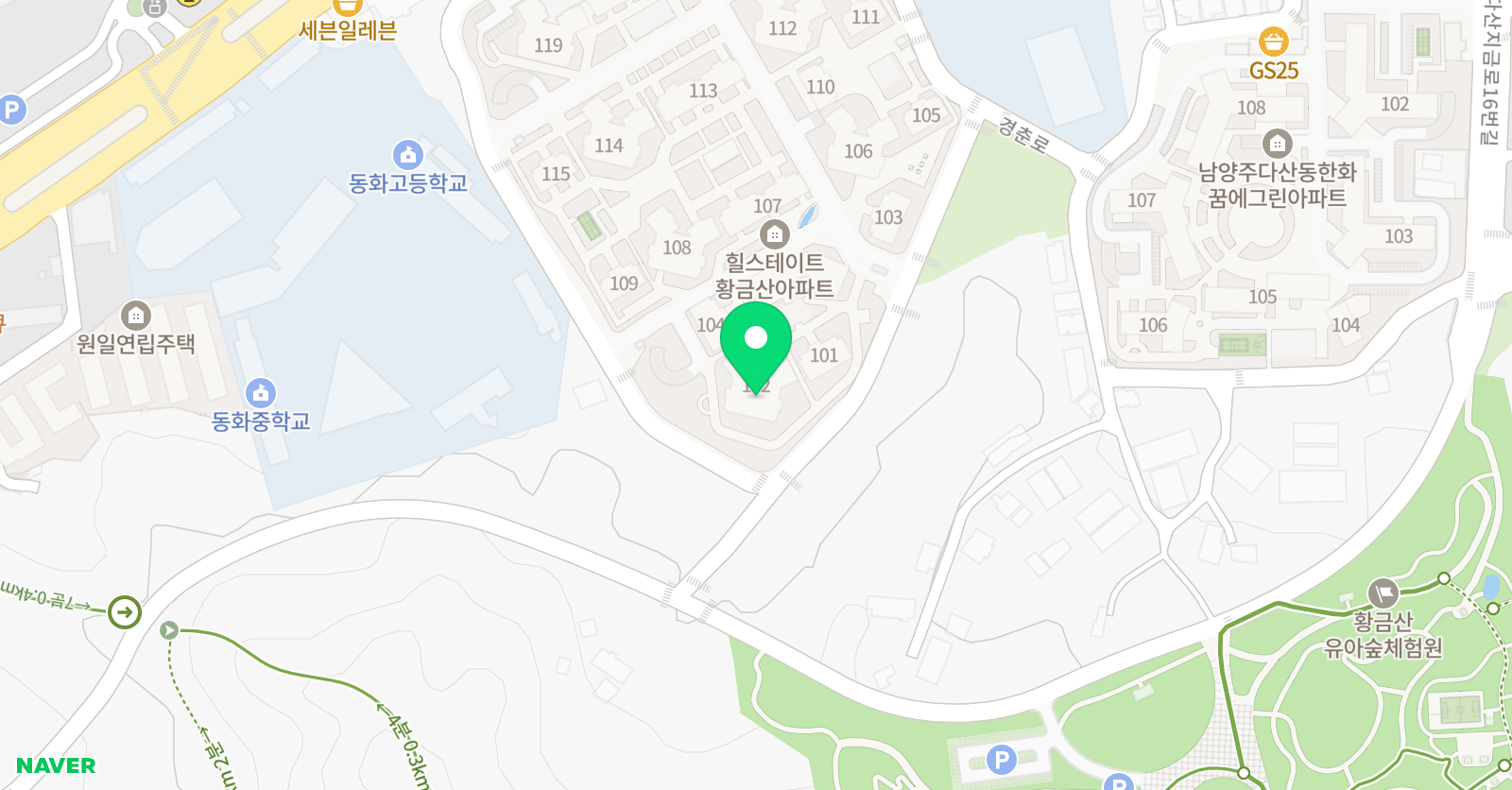 푸르넷 공부방 힐스테이트황금산 위치