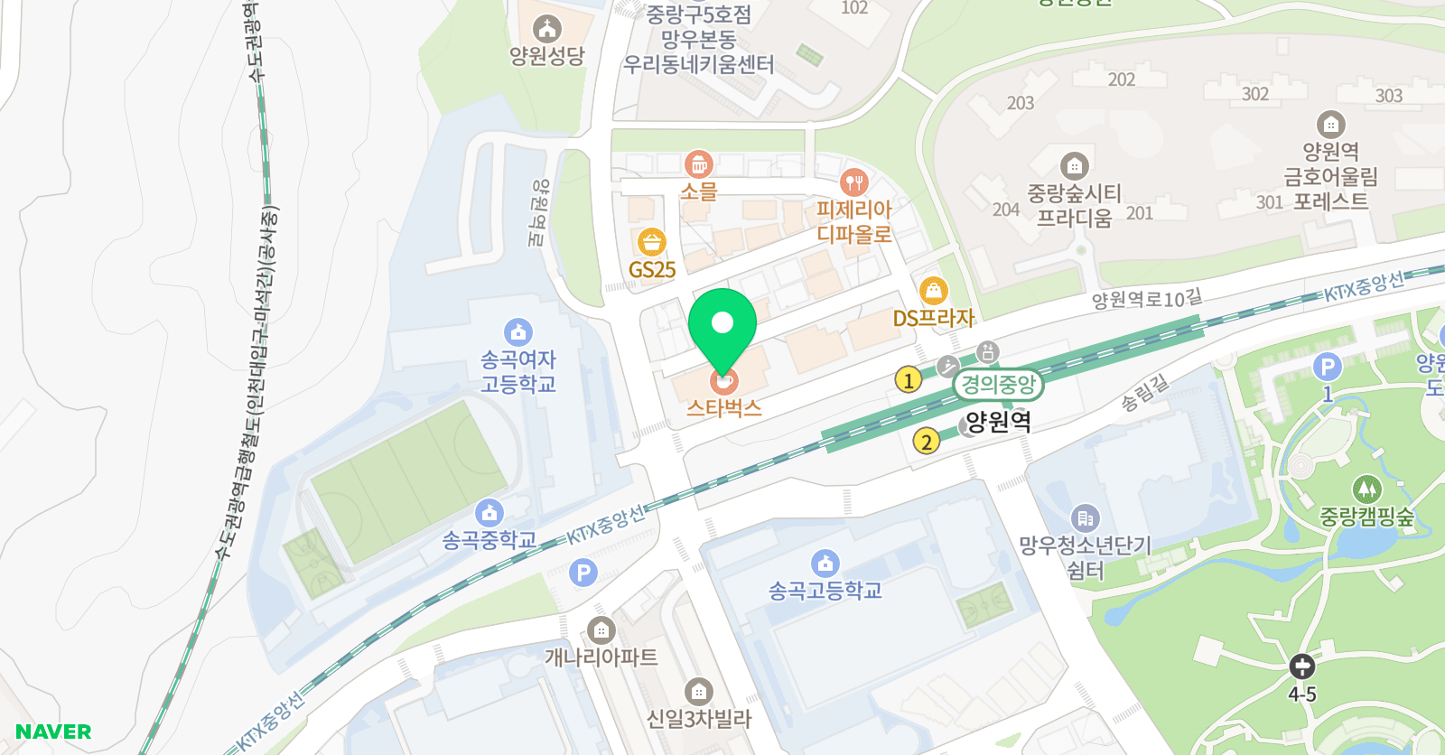 경희대 태권도 스쿨 양원점 위치