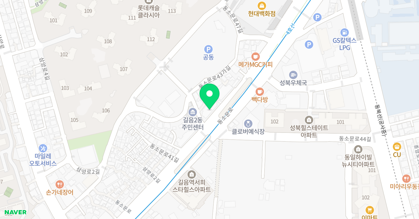 백앤퍼스트 성북학원 위치