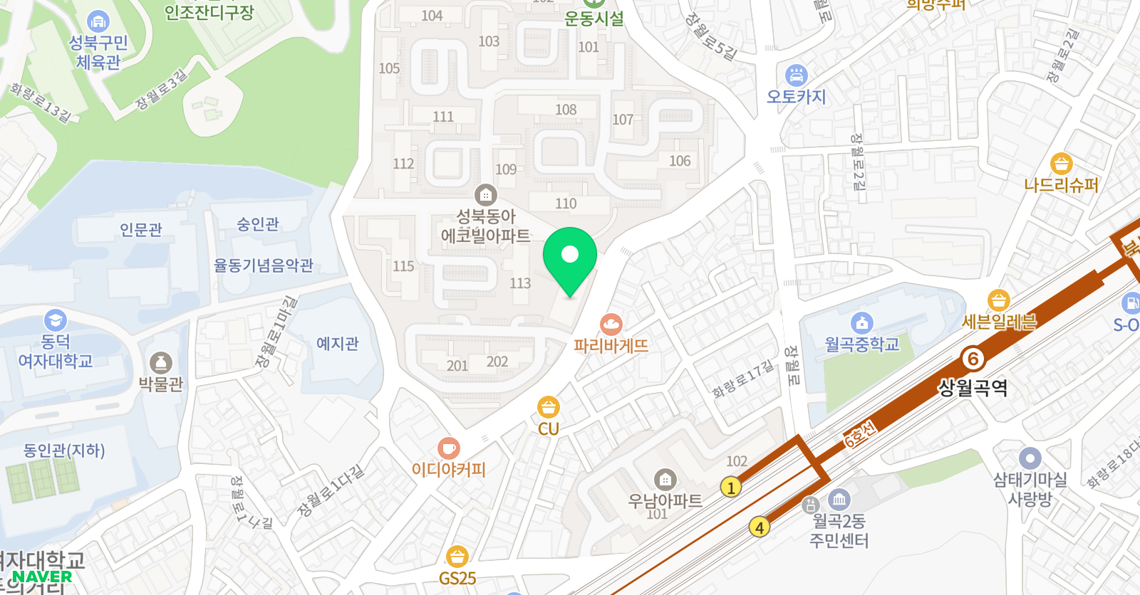 아트앤하트 상월곡동아에코빌 교육원 위치