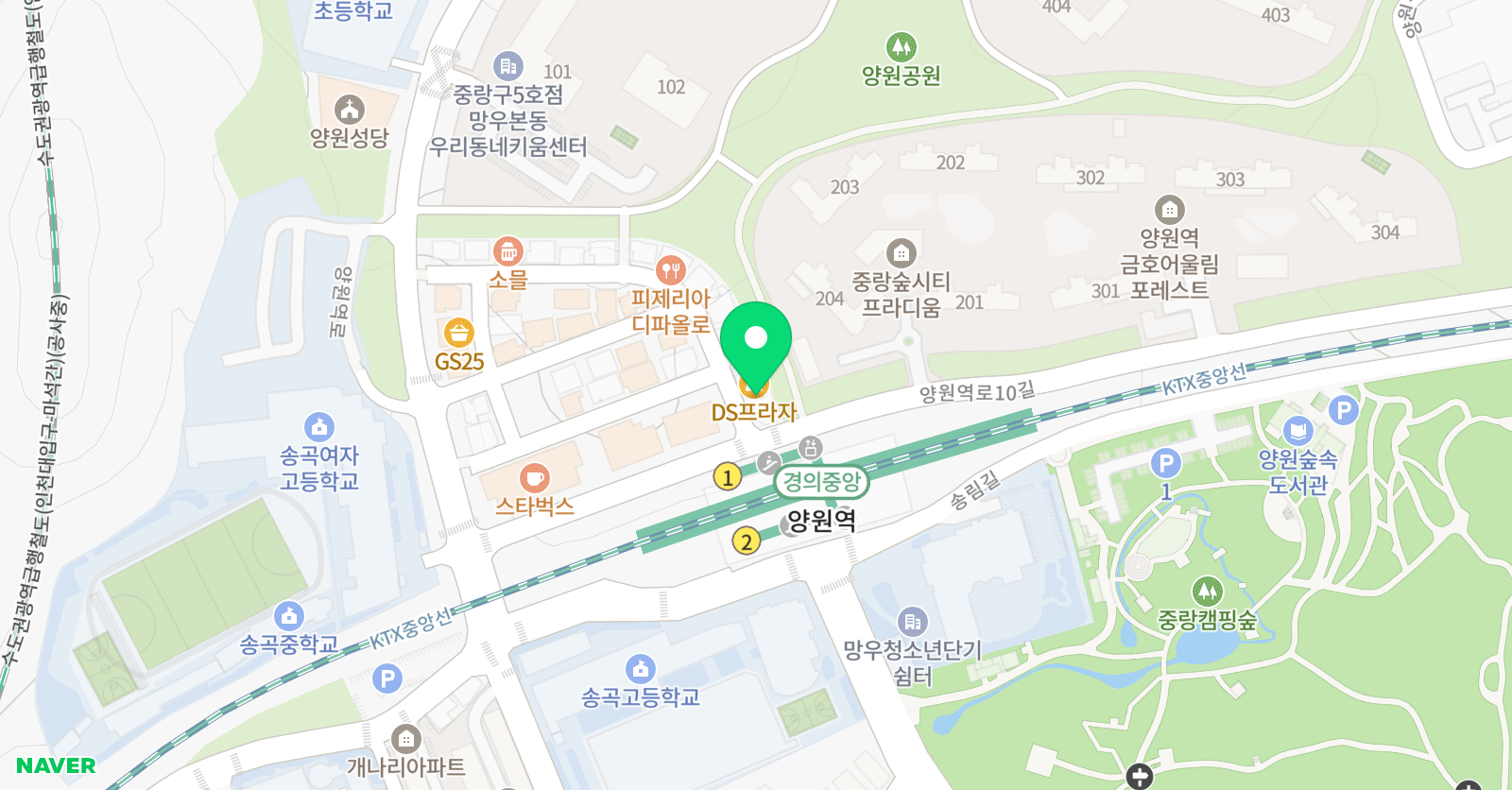 숲 태권도장 위치