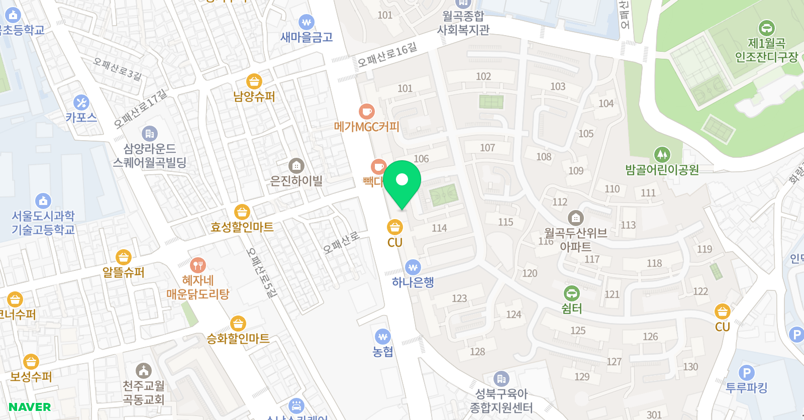 두산위브3030 영어교습소 위치