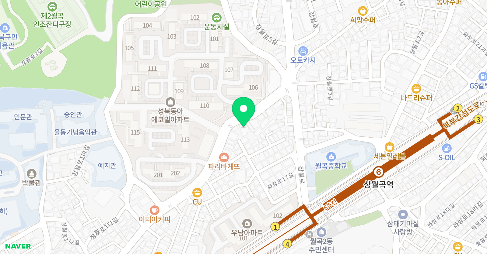 GnB 영어학원 상월곡캠퍼스 위치