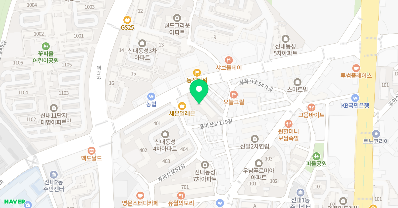 기탄 사고력교실 상봉1호점 위치
