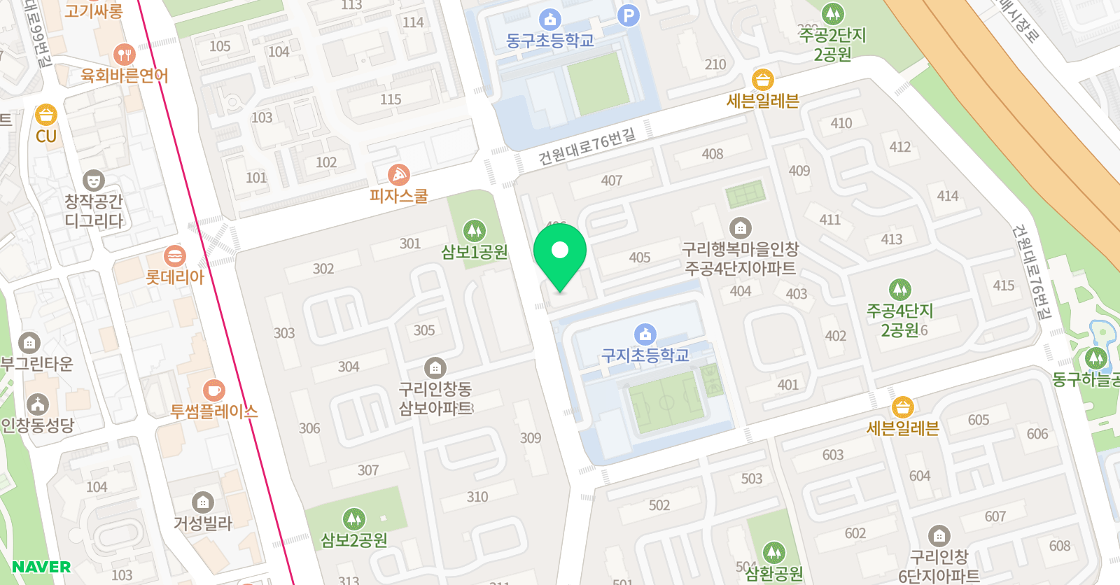 한체대리더스 태권도장 위치