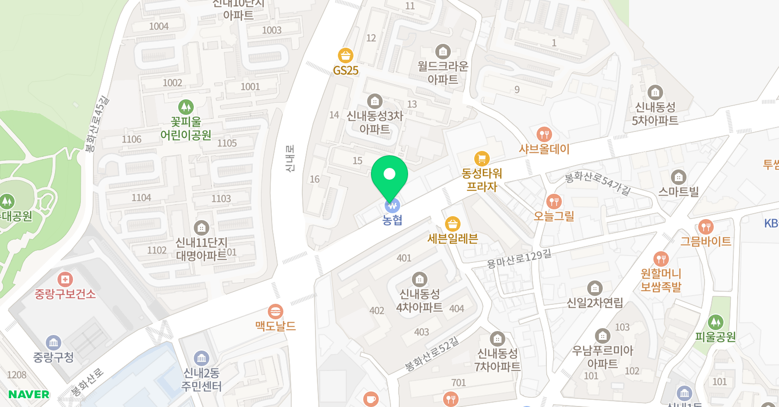 한우리독서토론논술 중랑신내독서교실 위치