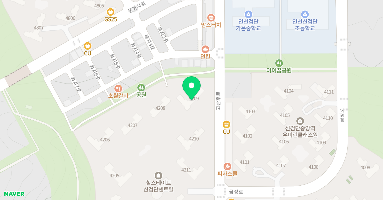 푸르넷 공부방 검단점 수쌤 위치
