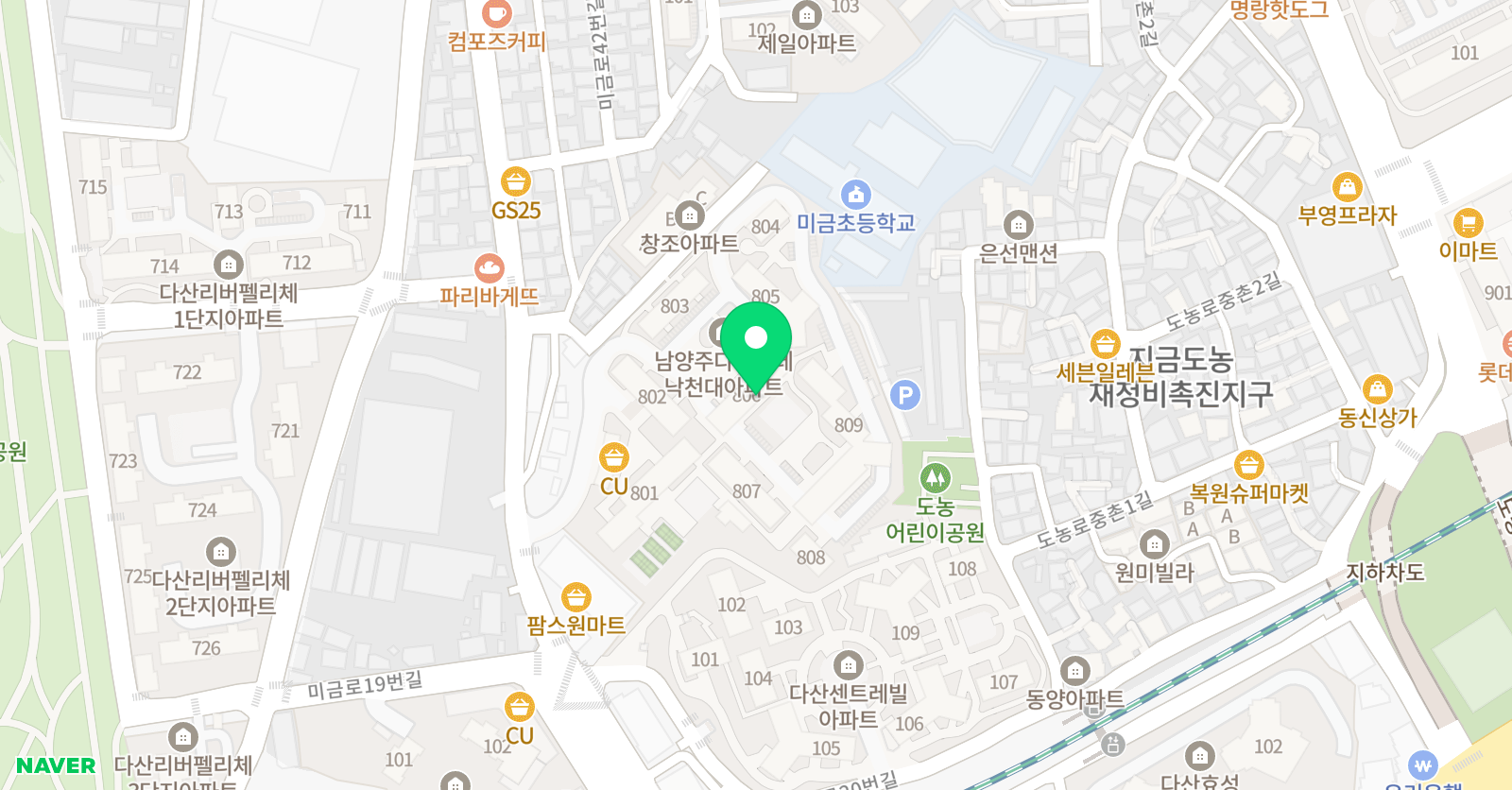 빨간펜 수학학원 도농롯데점 위치