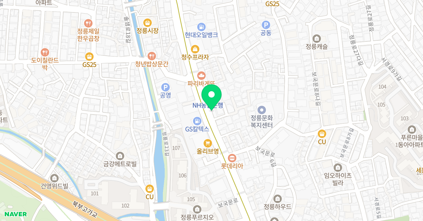 성북백상 종합학원 위치