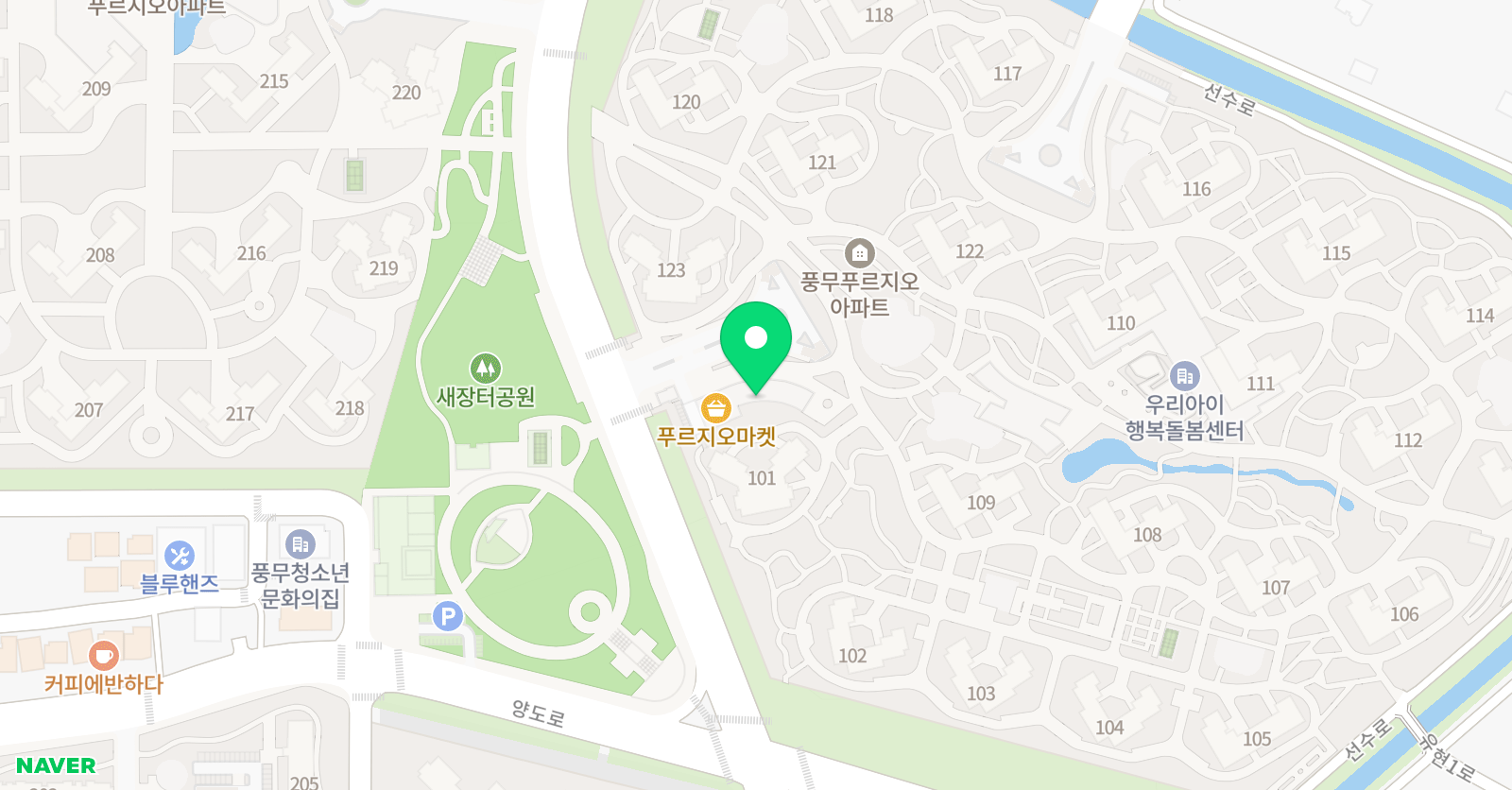 링키 영어 풍무푸르지오1단지점 위치