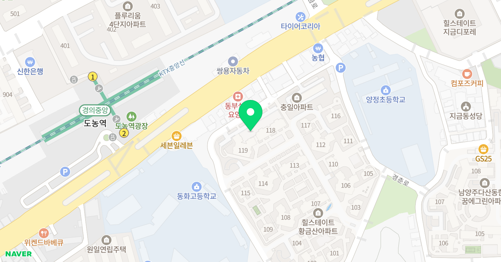예원뮤직 피아노음악학원 위치