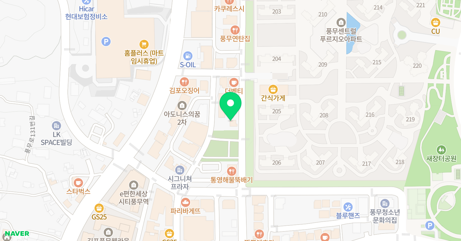바름아트 미술학원 위치