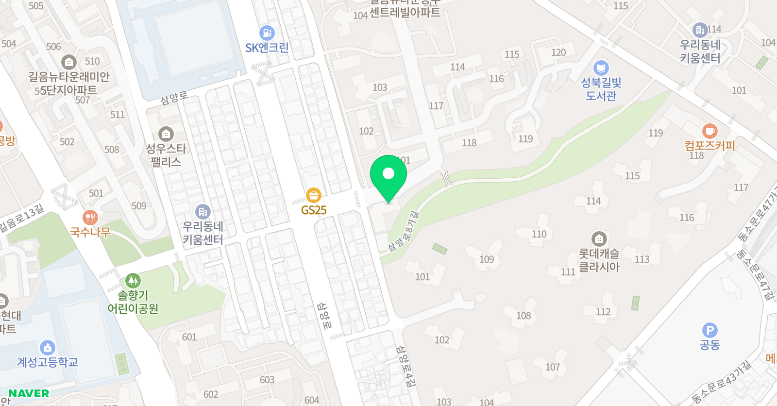 그림아트스튜디오 성북길음원 위치