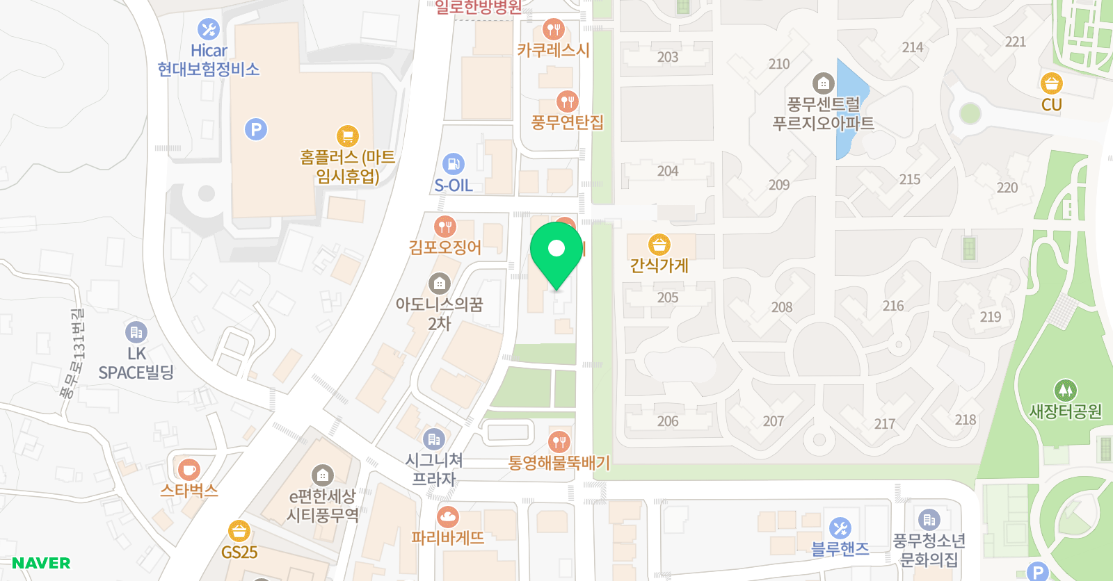 수페르 리듬체조 스튜디오 위치