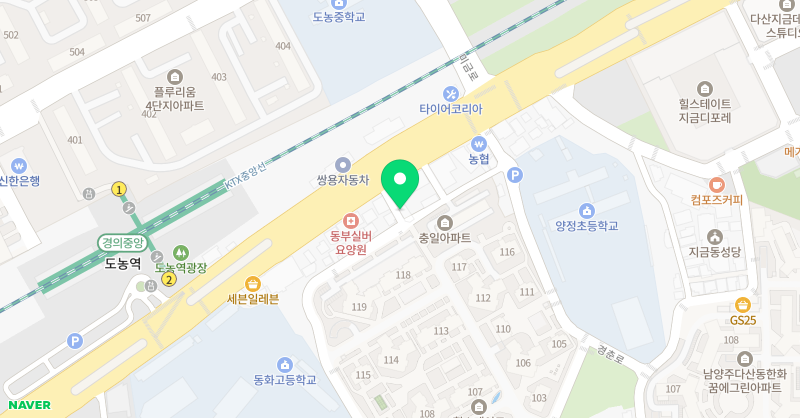 리듬이 머무는 공간 위치