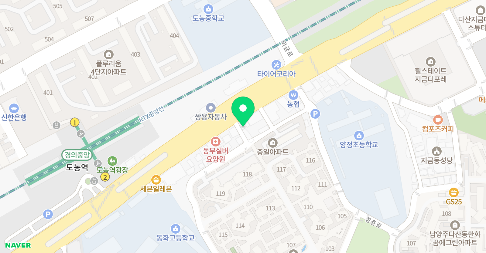 눈높이 러닝센터 도농학원 위치