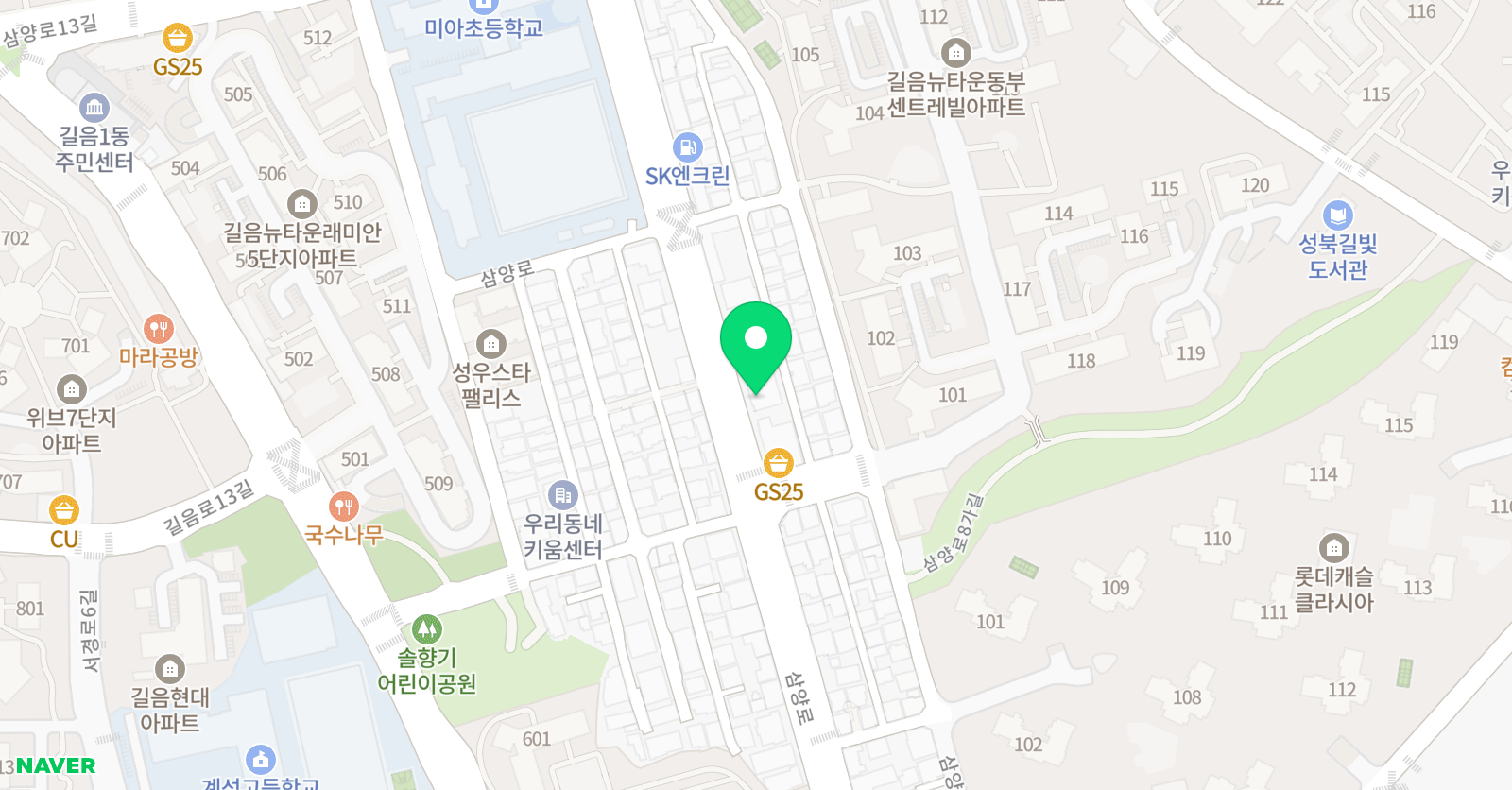 씨앤씨 미술학원 길음캠퍼스 위치