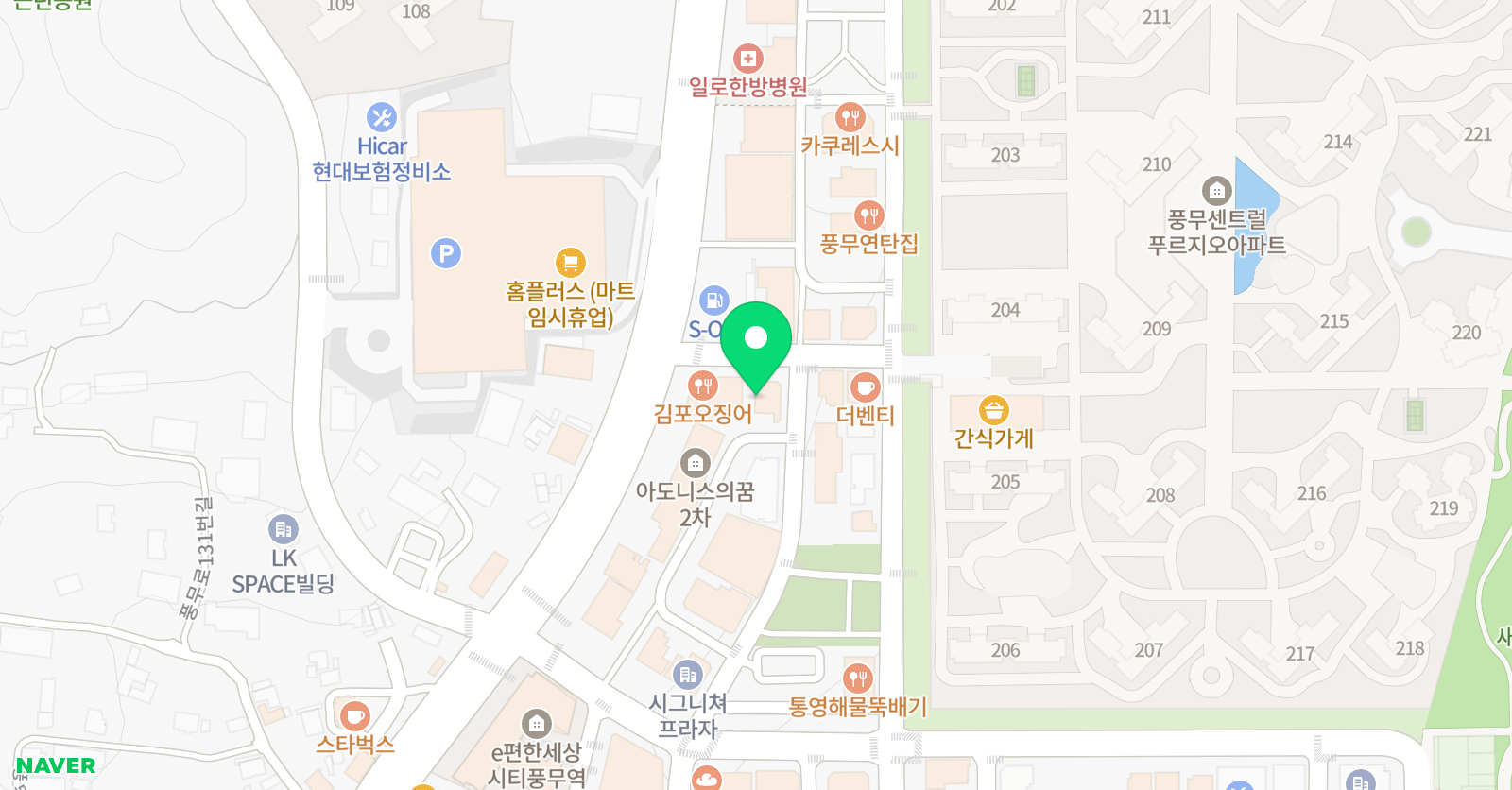 EiE 고려대 어학원 김포풍무캠퍼스 위치