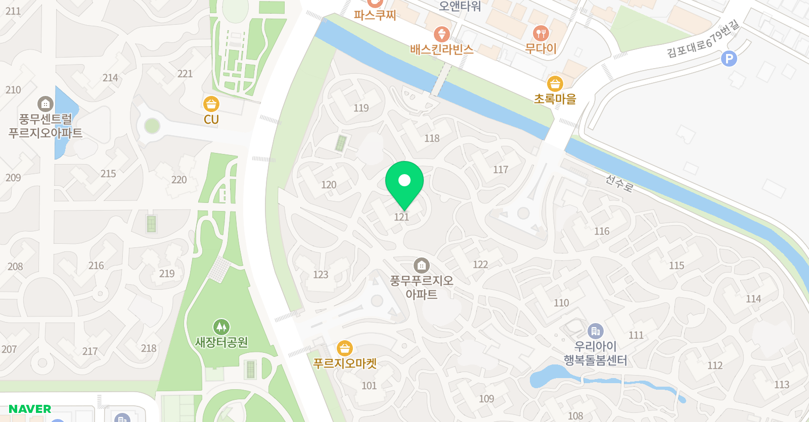 스마트해법 영어 풍무푸르지오점 위치