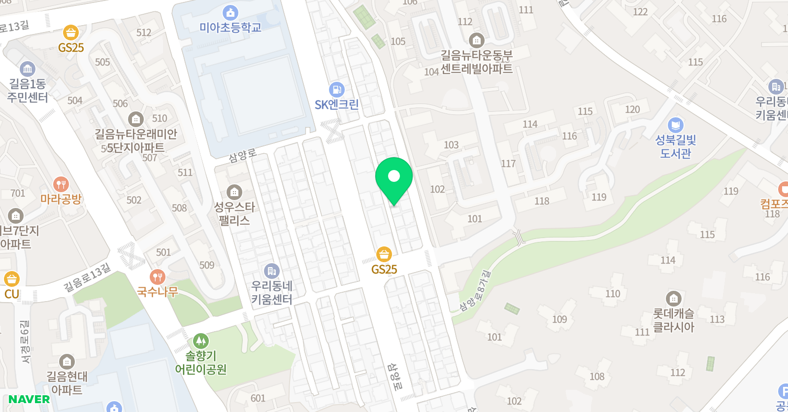 기탄 사고력교실 미아초 나래교실 위치