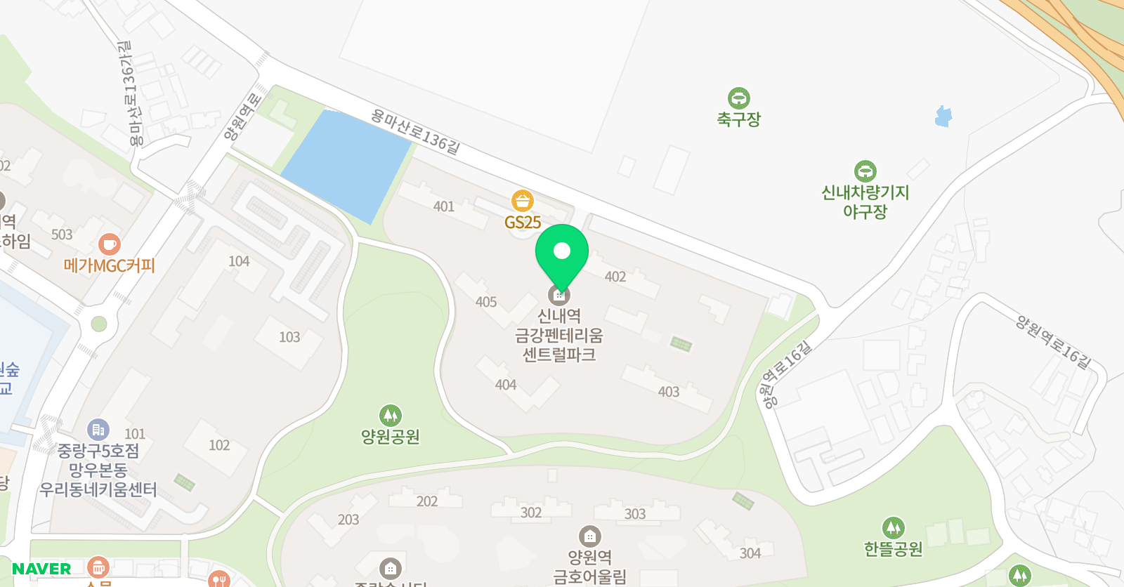기탄사고력교실 양원금강점 위치